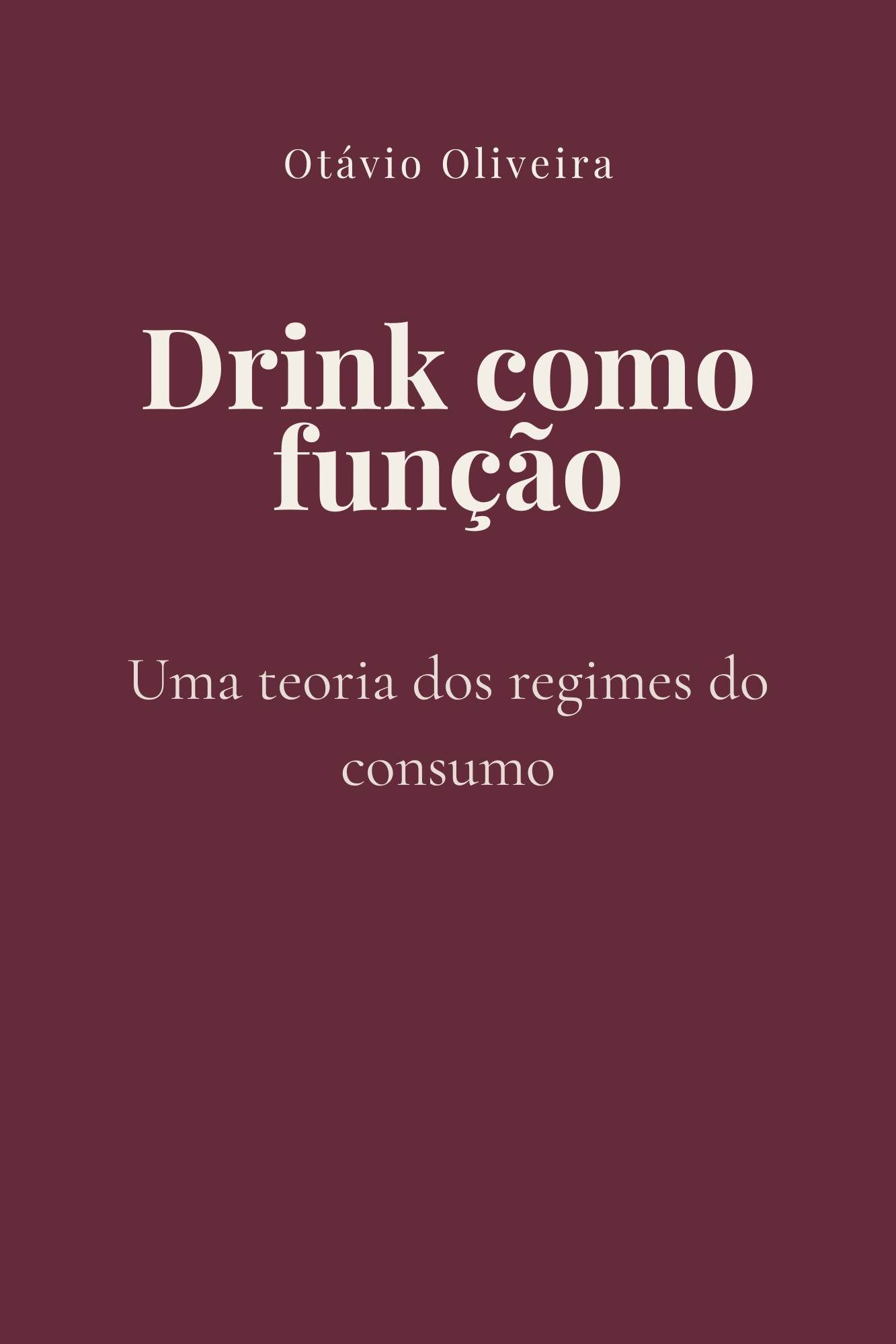 Capa do livro Drink como Função